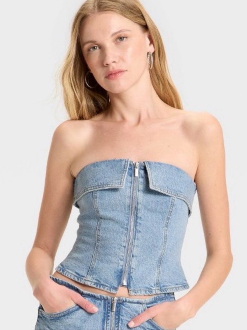 Front Zip Jean Top